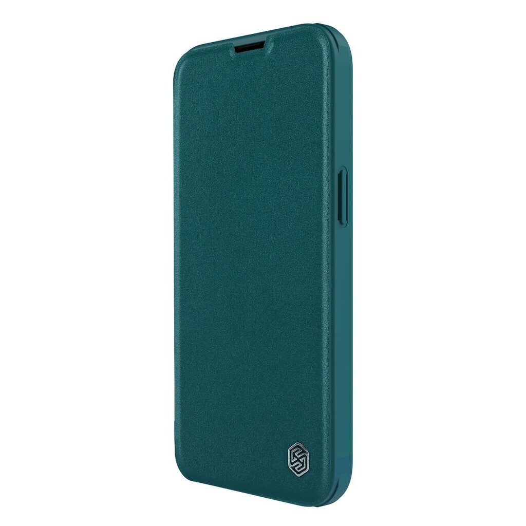 Nillkin Qin Pro Leather Case-plain leather iPhone 14 Plus 6.7 2022 Exuberant Green (Green) hind ja info | Telefonide kaitsekaaned ja -ümbrised | hansapost.ee