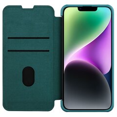 Nillkin Qin Pro Leather Case-plain leather iPhone 14 Plus 6.7 2022 Exuberant Green (Green) hind ja info | Telefonide kaitsekaaned ja -ümbrised | hansapost.ee