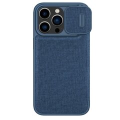 Nillkin Qin Cloth Pro Case Case For iPhone 14 Pro Camera Protector Holster Cover Flip Case Blue (Blue) цена и информация | Чехлы для телефонов | hansapost.ee