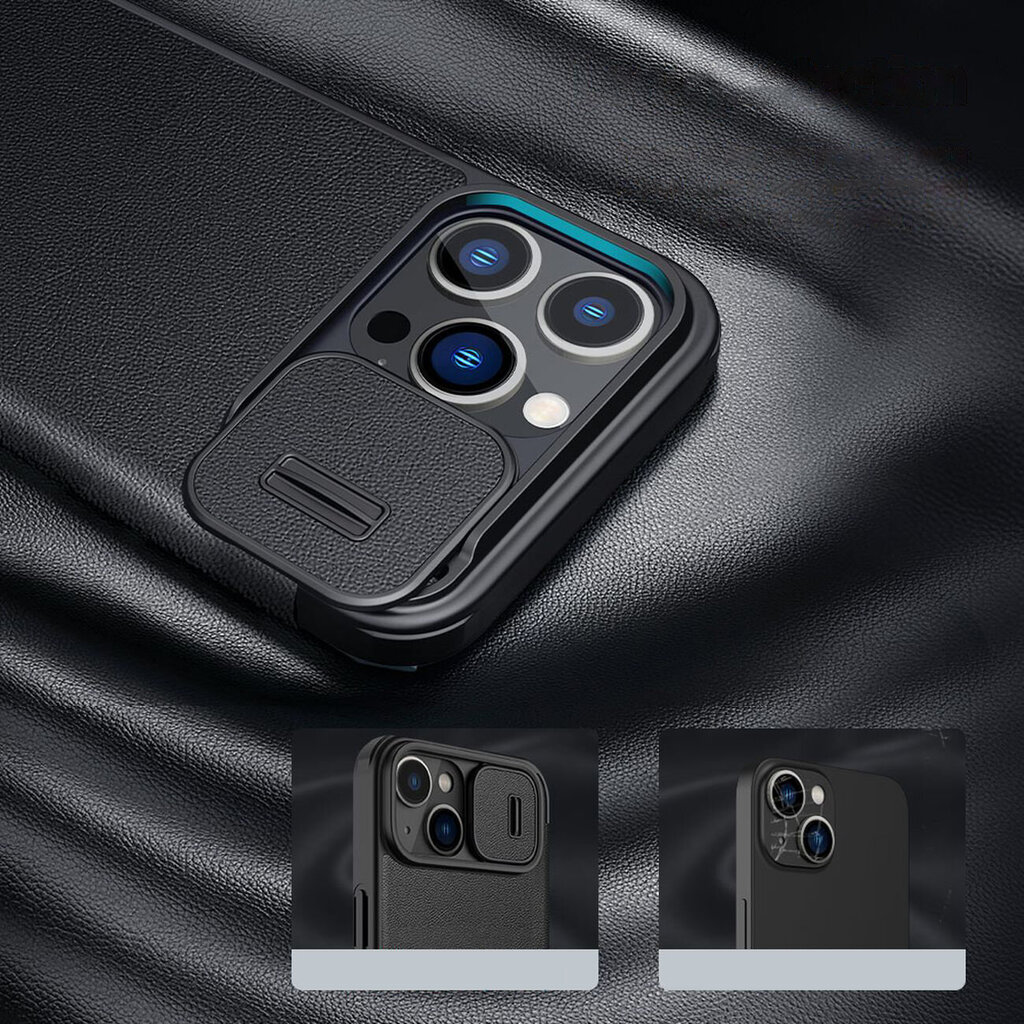 Nillkin Qin Cloth Pro Case Case For iPhone 14 Pro Camera Protector Holster Cover Flip Case Blue (Blue) цена и информация | Telefonide kaitsekaaned ja -ümbrised | hansapost.ee