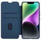 Nillkin Qin Cloth Pro Case Case For iPhone 14 Plus Camera Protector Holster Cover Flip Case Blue (Blue) hind ja info | Telefonide kaitsekaaned ja -ümbrised | hansapost.ee