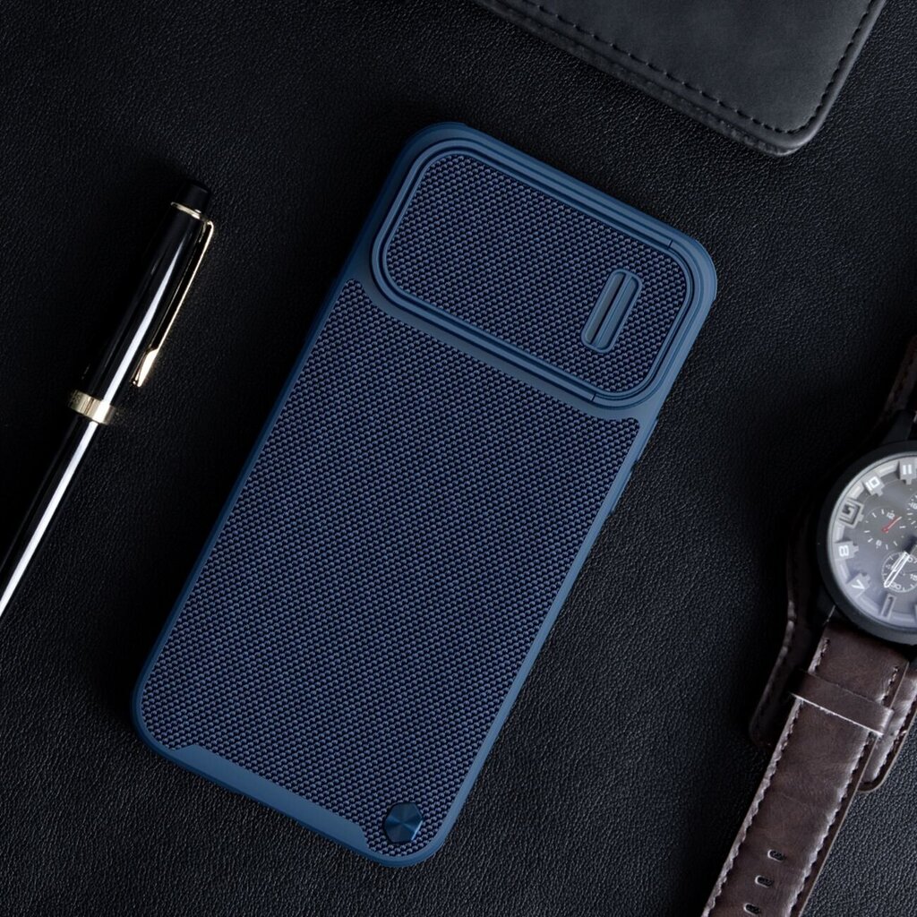 Nillkin Textured S Magnetic Case iPhone 14 Pro MagSafe case with camera cover blue (Blue) цена и информация | Telefonide kaitsekaaned ja -ümbrised | hansapost.ee