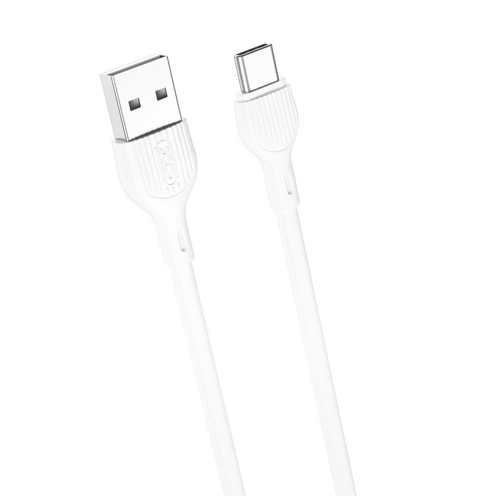 XO cable NB200 USB - USB-C 1,0m 2.1A white цена и информация | Juhtmed ja kaablid | hansapost.ee