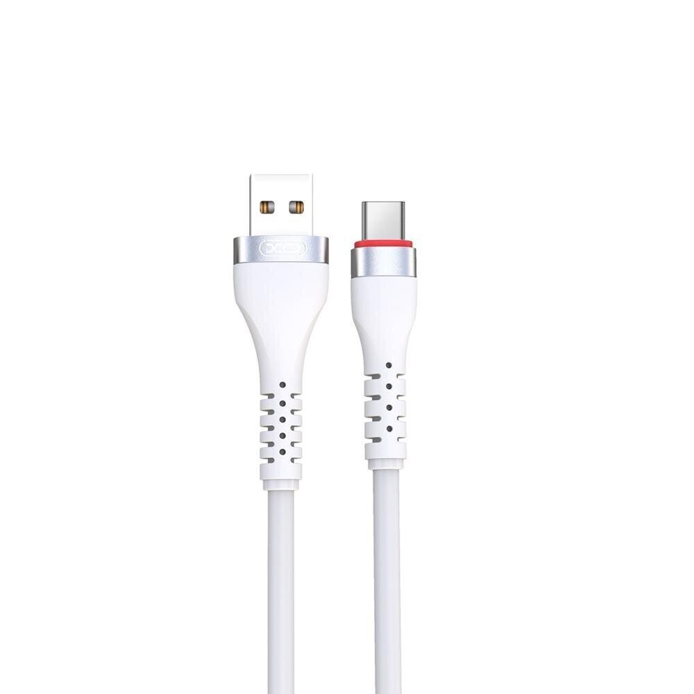 XO cable NB213 USB - USB-C 1,0 m 2,4A white цена и информация | Juhtmed ja kaablid | hansapost.ee