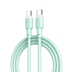 XO cable NB208B PD USB-C - USB-C 1,0m 60W green цена и информация | XO Телевизоры и аксессуары | hansapost.ee