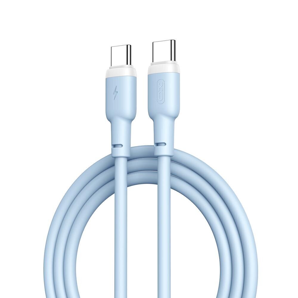 XO cable NB208B PD USB-C - USB-C 1,0m 60W blue цена и информация | Juhtmed ja kaablid | hansapost.ee