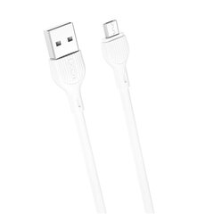 XO cable NB200 USB - microUSB 1,0m 2.1A white hind ja info | Juhtmed ja kaablid | hansapost.ee