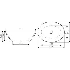 Keraamiline valamu Kerra KR-707 BL/G цена и информация | Раковины | hansapost.ee