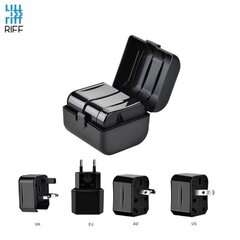 Riff Travel Power Socket 3in1 Multi adapter UK 3-pin - Euro 2pin - USA (USA) - Aasia + kandekott цена и информация | Адаптеры и USB-hub | hansapost.ee