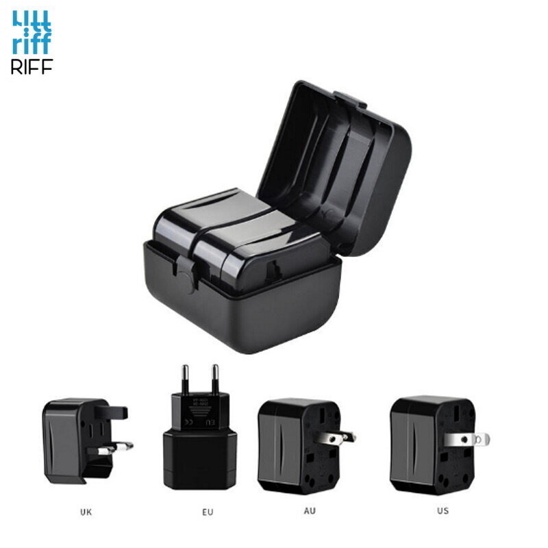 Riff Travel Power Socket 3in1 Multi adapter UK 3-pin - Euro 2pin - USA (USA) - Aasia + kandekott hind ja info | USB adapterid ja jagajad | hansapost.ee