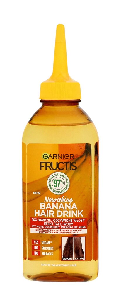 Vedel juuksepalsam Garnier Banana Hair Drink, 200 ml hind ja info | Palsamid | hansapost.ee