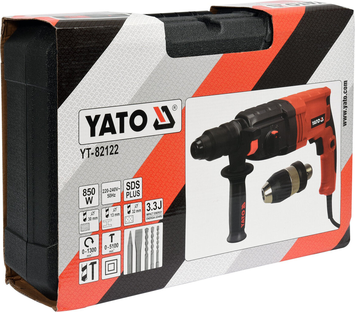 Perforaator Yato SDS Plus 850W 3J (YT-82122) цена и информация | Lööktrellid | hansapost.ee