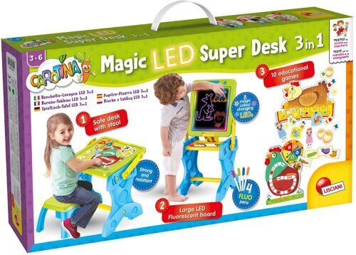 Lisciani Carotina Magic LED Super Desk 3in1 цена и информация | Arendavad laste mänguasjad | hansapost.ee