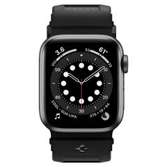 Spigen Rugged Band, Apple Watch 2/3/4/5/6 / SE (38 / 40 mm) matte black hind ja info | Nutikellade aksessuaarid ja tarvikud | hansapost.ee