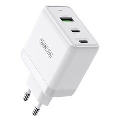 Laadija DUZZONA T1 65W 1xUSB, 2xType-C valge цена и информация | Зарядные устройства для телефонов | hansapost.ee