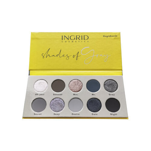 Lauvärvipalett Ingrid Shades of Grey, 15g hind ja info | Lauvärvid, ripsmetušid ja silmapliiatsid | hansapost.ee