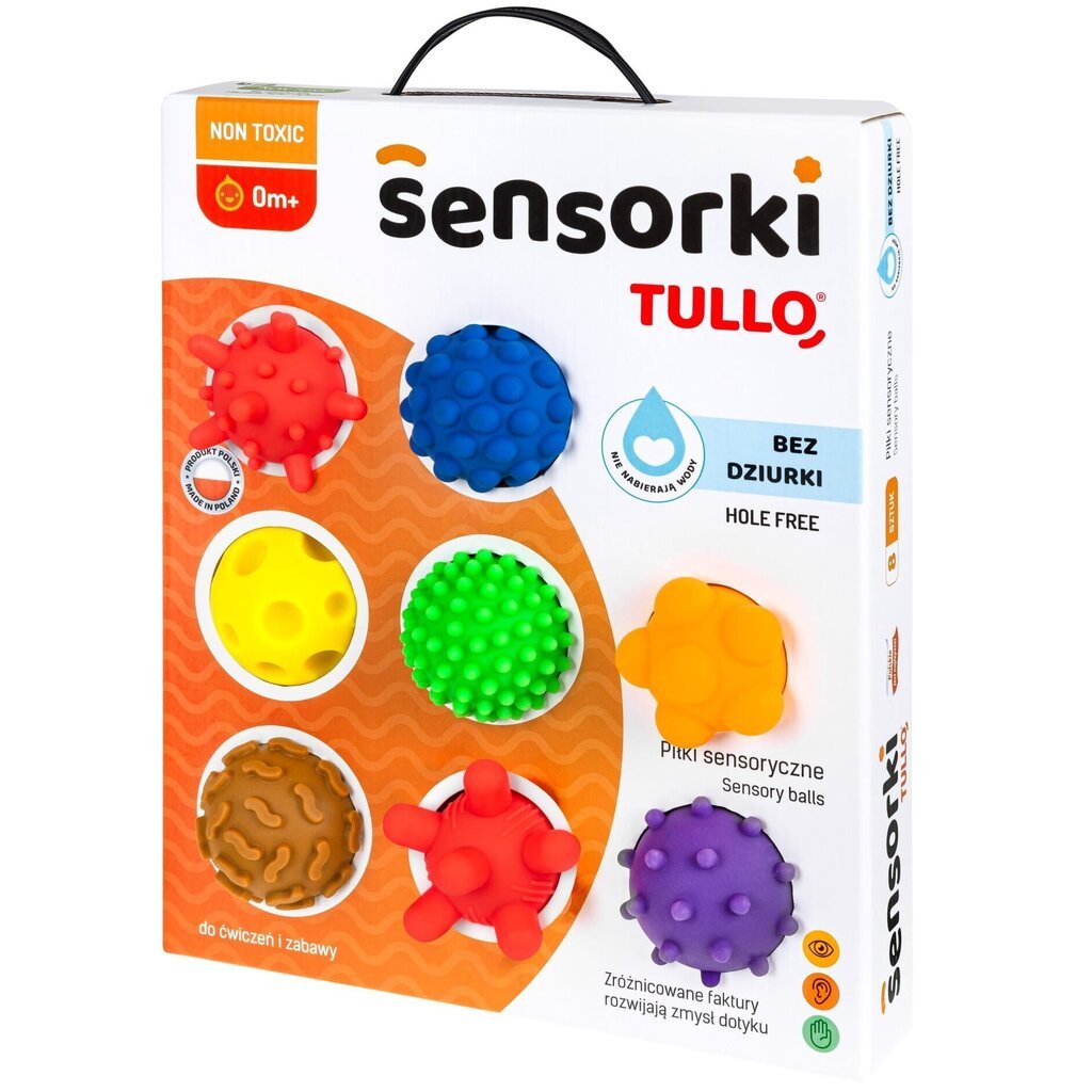 Tullo sensoorsed pallid ilma aukudeta 8 tk 419 цена и информация | Beebide mänguasjad | hansapost.ee