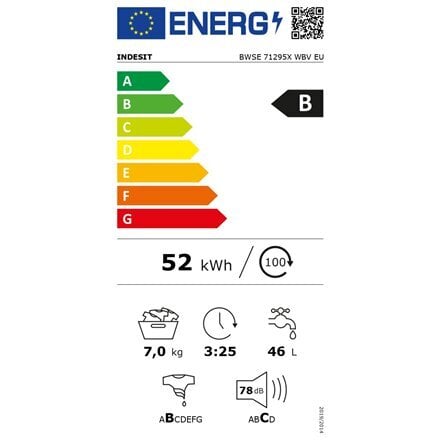 Indesit BWSE71295XWSVEU цена и информация | Pesumasinad | hansapost.ee