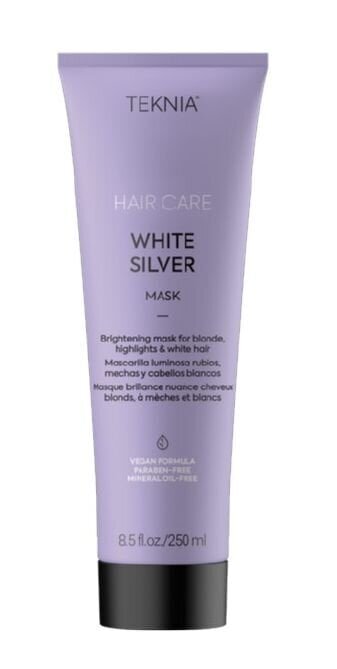 Kollaseid toone neutraliseeriv juuksemask Lakme Teknia White Silver Mask, 250ml hind ja info | Palsamid | hansapost.ee