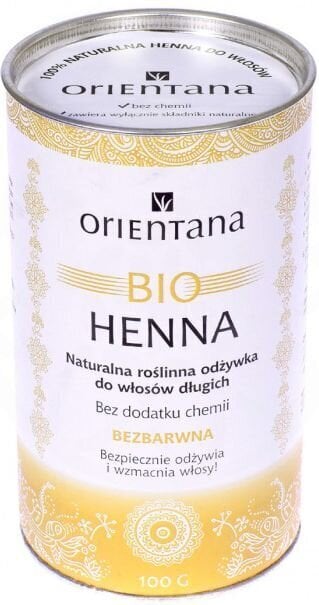 Juuksevärv Orientana Bio Henna, 100 g hind ja info | Juuksevärvid | hansapost.ee