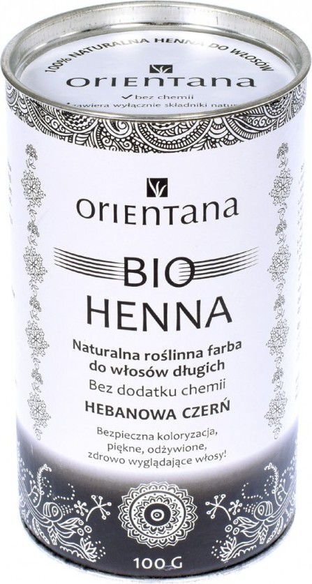 Juuksevärv Orientana Bio Henna Ebony Black, 100 g цена и информация | Juuksevärvid | hansapost.ee