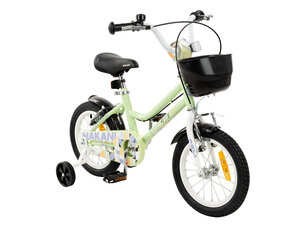 Laste jalgratas Makani 14", roheline/must hind ja info | Jalgrattad | hansapost.ee