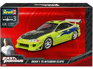 Сборная пластиковая модель Revell - Fast & Furious Brian´s 1995 Mitsubishi Eclipse, 1/25, 07691 цена и информация | Конструкторы и кубики | hansapost.ee