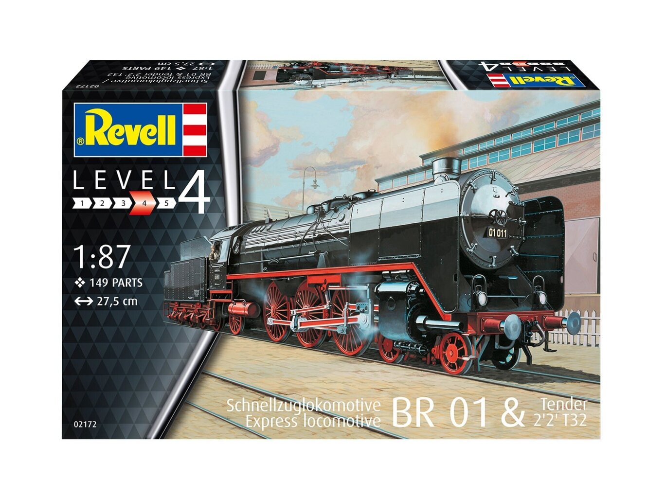 Konstruktor Revell - Express locomotive BR01 with tender 2'2' T32, 1/87, 02172 hind ja info | Klotsid ja konstruktorid | hansapost.ee