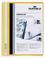 Папка с вкладышем и карманом Durable Duraplus, A4, желтая цена и информация | Канцелярские товары | hansapost.ee