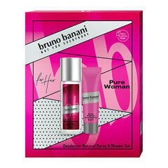 Bruno Banani Pure Woman - deodorant with atomizer 75 ml + shower gel 50 ml цена и информация | Парфюмированная косметика для женщин | hansapost.ee