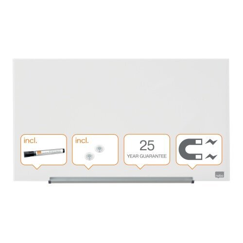 Whiteboard Glass Nobo Widescreen 31" Brilliant White, hind ja info | Kirjatarvikud | hansapost.ee