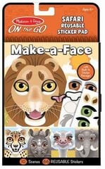 Korduvkasutatavate kleebiste komplekt MELISSA & DOUG Make a Face \ "Safaris \" hind ja info | Arendavad laste mänguasjad | hansapost.ee