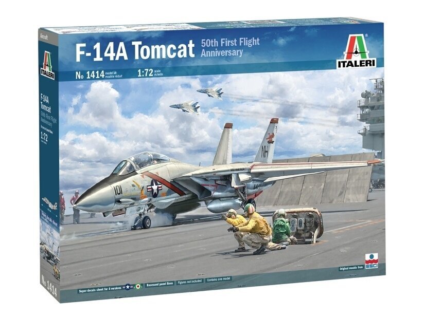 Italeri - F-14A Tomcat, 1/72, 1414 цена и информация | Klotsid ja konstruktorid | hansapost.ee