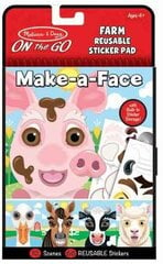 Melissa&amp;Doug Face Sticker Pad Art.40511 Альбом с многократными наклейками на лицо цена и информация | Развивающие игрушки для детей | hansapost.ee