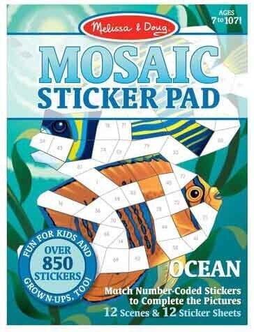 Kleebise mosaiigikomplekt MELISSA & DOUG Underwater цена и информация | Arendavad laste mänguasjad | hansapost.ee