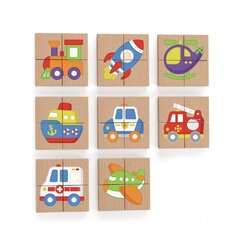 Деревянный магнитный пазл с изображениями автомобилей цена и информация | Развивающие игрушки для детей | hansapost.ee