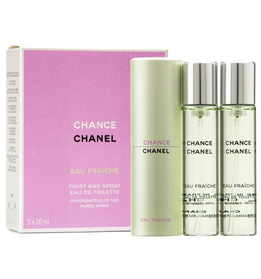 Tualettvesi Chanel Chance Eau Fraiche EDT naistele, 3 x 20 ml hind ja info | Parfüümid naistele | hansapost.ee