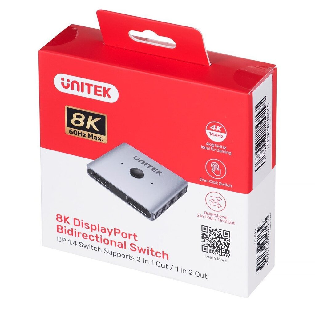 Adapter Unitek 8K, DisplayPort цена и информация | USB adapterid ja jagajad | hansapost.ee