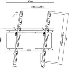 TV hoidik Equip 650311 hind ja info | Teleri seinakinnitused ja hoidjad | hansapost.ee