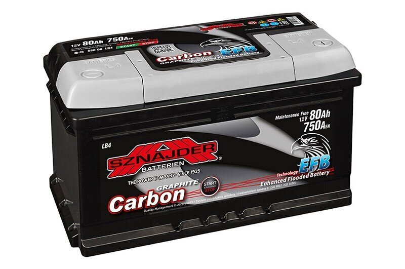 Aku Sznajder Carbon EFB 12V 80Ah/750A AKB hind ja info | Autoakud | hansapost.ee