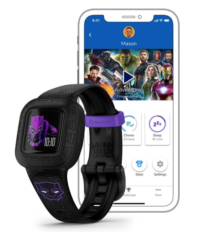 Garmin vívofit® jr. 3 Marvel Black Panther Special Edition hind ja info | Nutikellad, laste nutikellad | hansapost.ee