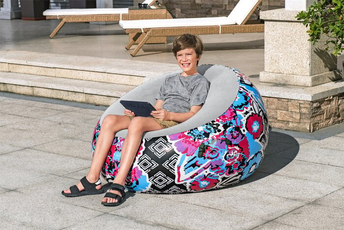 Täispuhutav tool Bestway Inflate-A-Chair Floral Street Art, 112 x 112 x 66 cm hind ja info | Täispuhutavad madratsid ja mööbel | hansapost.ee