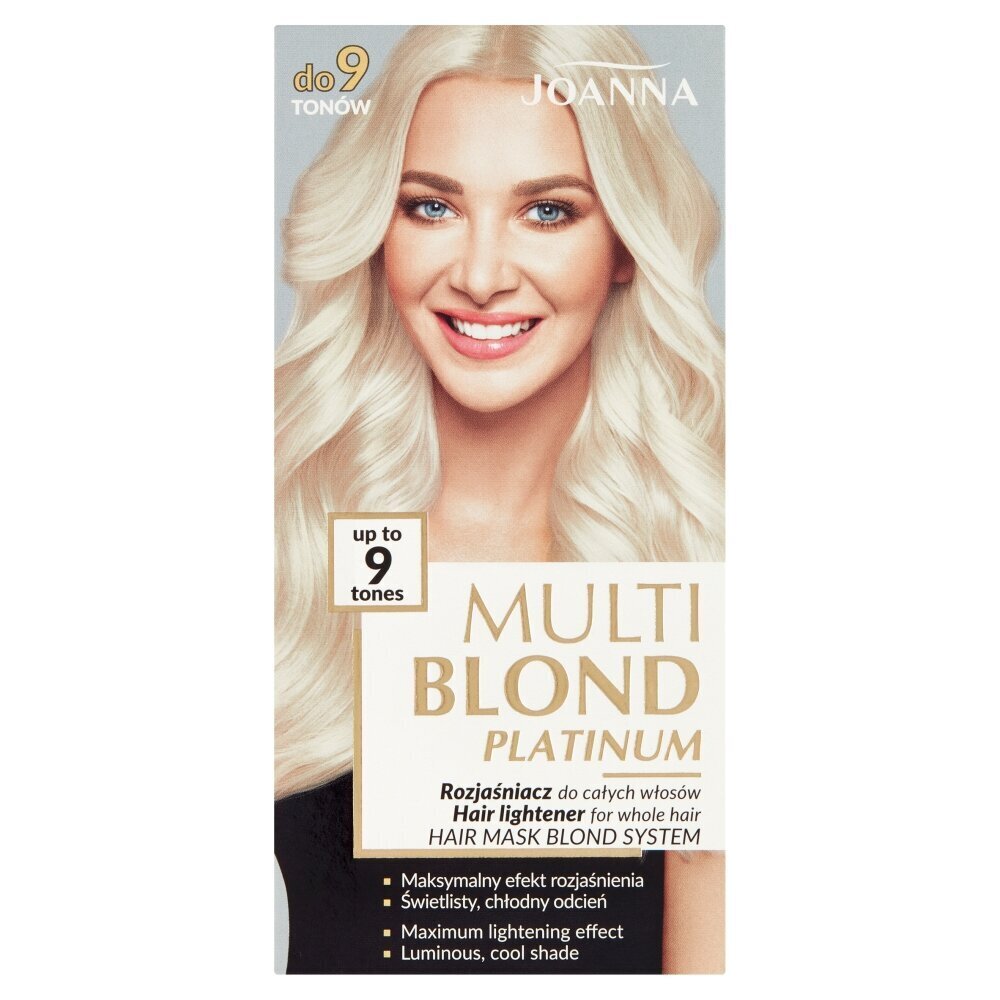 Blondeerija kõikidele juustele kuni 9 tooni Joanna Multi Blond Platinum цена и информация | Juuksevärvid | hansapost.ee