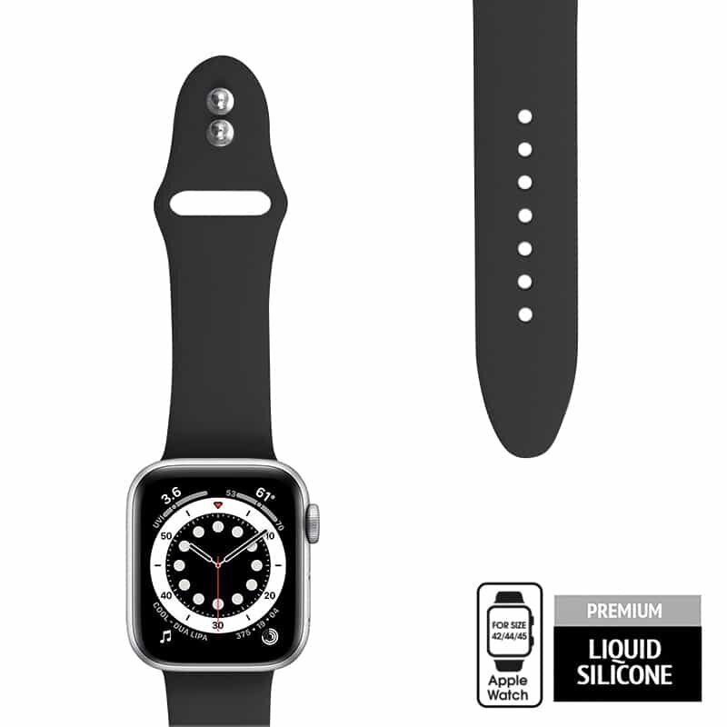 Kellarihm Crong kellale Apple Watch 42/44/45mm, must цена и информация | Nutikellade aksessuaarid ja tarvikud | hansapost.ee