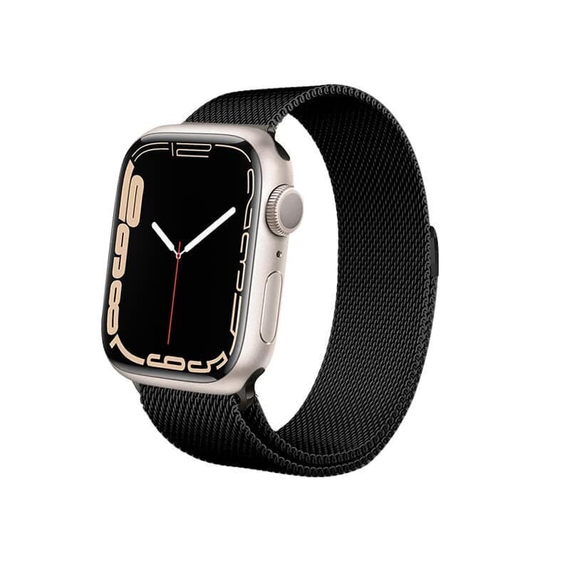 Kellarihm Crong Milano Steel kellale Apple Watch 42/44/45 mm, must hind ja info | Nutikellade aksessuaarid ja tarvikud | hansapost.ee