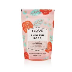 Rahustav ja lõõgastav vannisool English Rose I Love Scented Bath Salts, 500g hind ja info | Dušigeelid, õlid | hansapost.ee