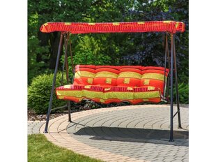 Patjade ja varikatuse komplekt aiakiigele PatioTora C025-13BB, punane hind ja info | Toolipadjad ja toolikatted | hansapost.ee