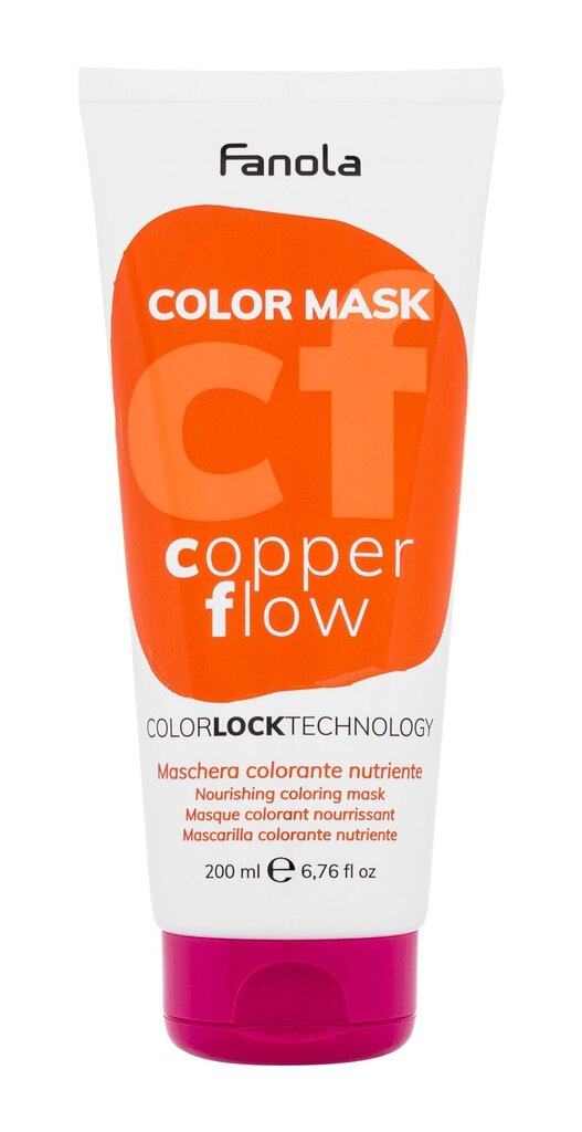 Tooniv juuksemask Fanola color Mask Copper Flow, 200ml цена и информация | Juuksevärvid | hansapost.ee