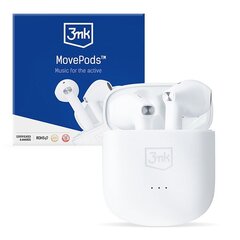 Bluetooth наушники 3mk MovePods цвет белый цена и информация | Наушники | hansapost.ee