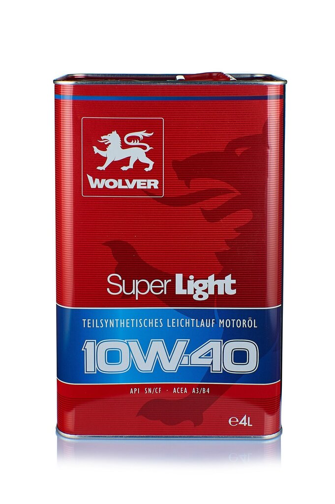 Wolver Super Light sünteetiline mootoriõli, 10W-40, 4L цена и информация | Mootoriõlid | hansapost.ee